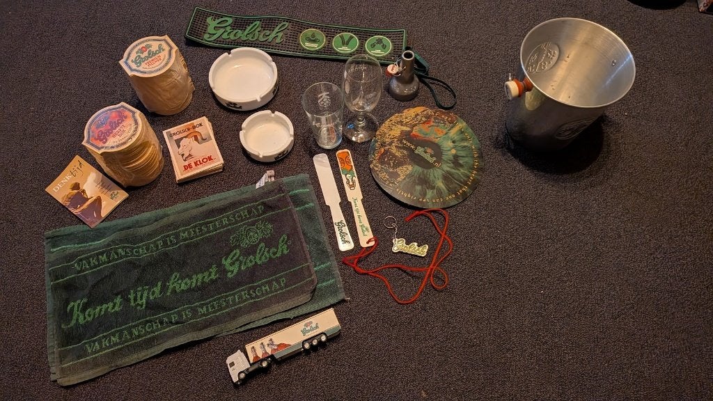 Grolsch verzameling diverse objecten, Verzamelen, Biermerken, Ophalen of Verzenden, Gebruikt, Overige typen, Grolsch