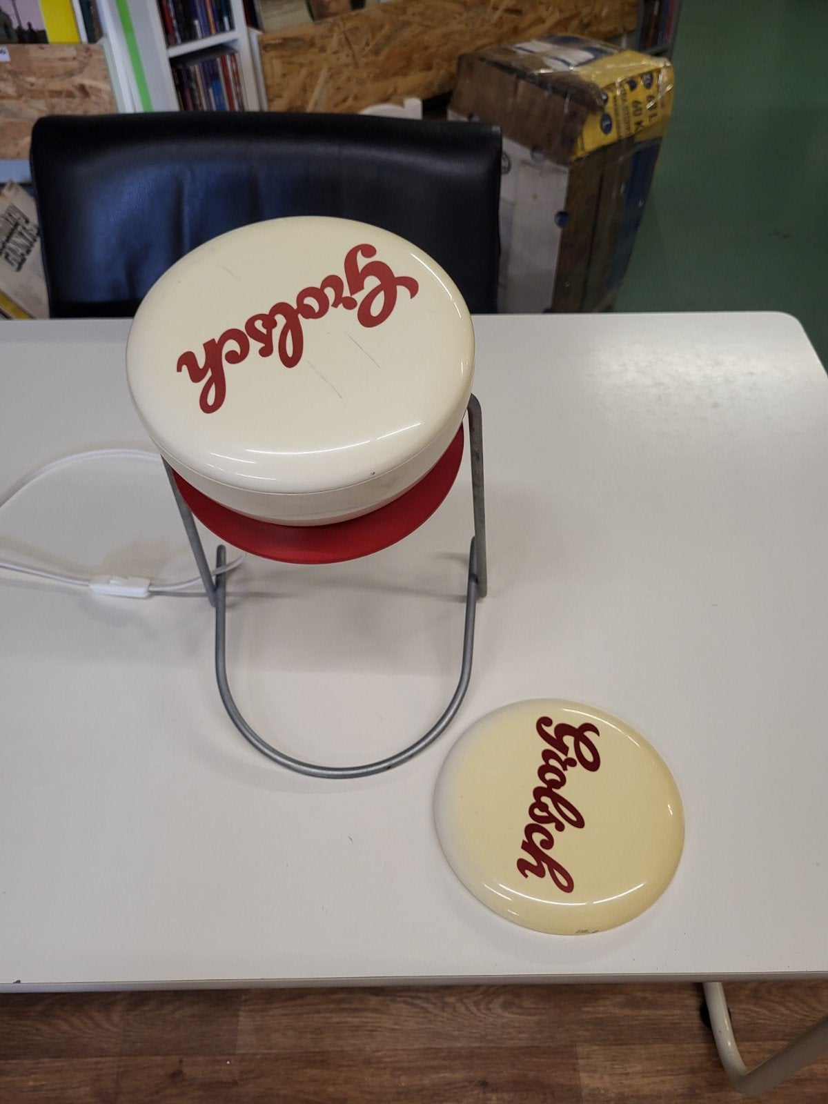 Grolsch vintage lamp, Led-lamp, Kringloop Laares, E14 (klein), Ophalen of Verzenden