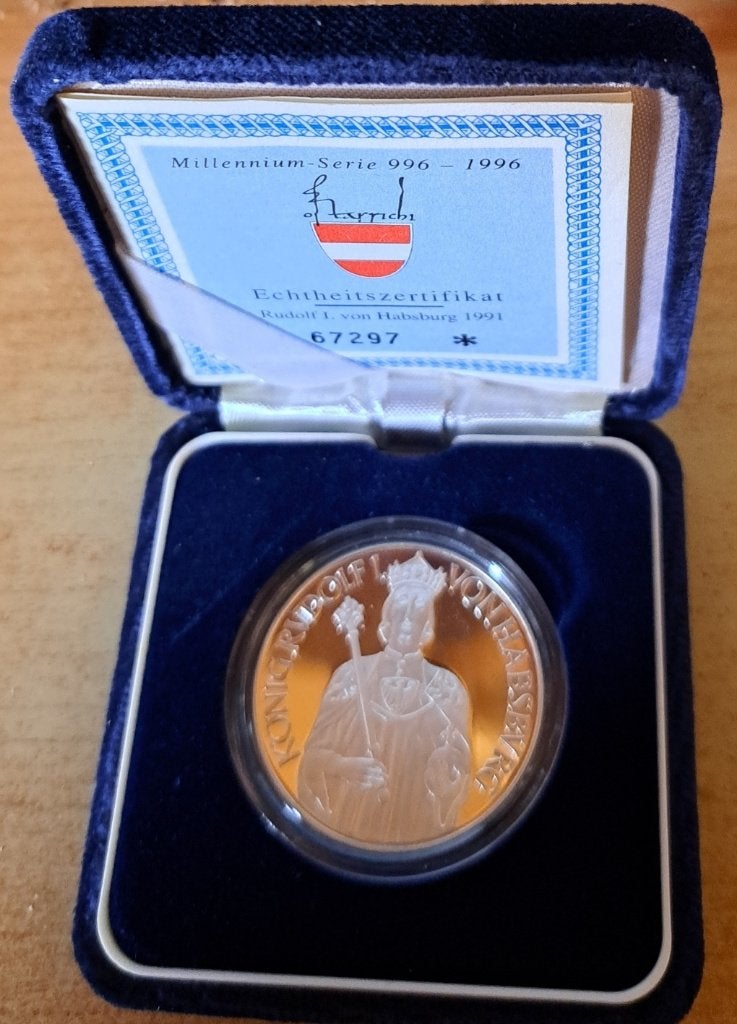 Oostenrijk, 100 Schilling 1991 - zilver Proof (1), Ophalen of Verzenden, Oostenrijk, Losse munt, Zilver