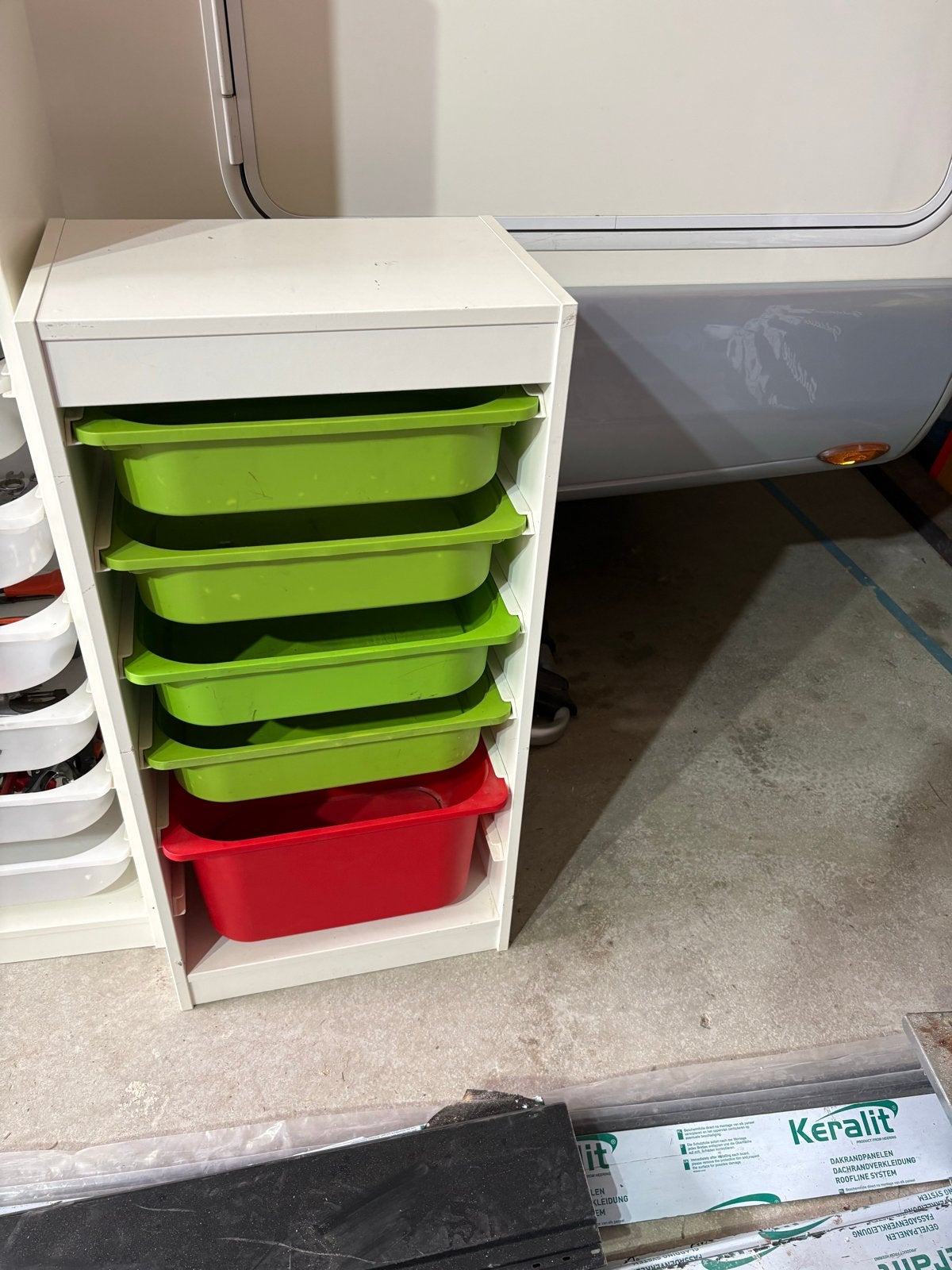 Ikea trofast opbergkast met bakken, Ophalen