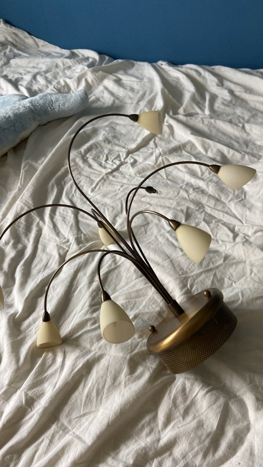 Plafondlamp steinhauer, Ophalen of Verzenden, Gebruikt, Metaal, G9