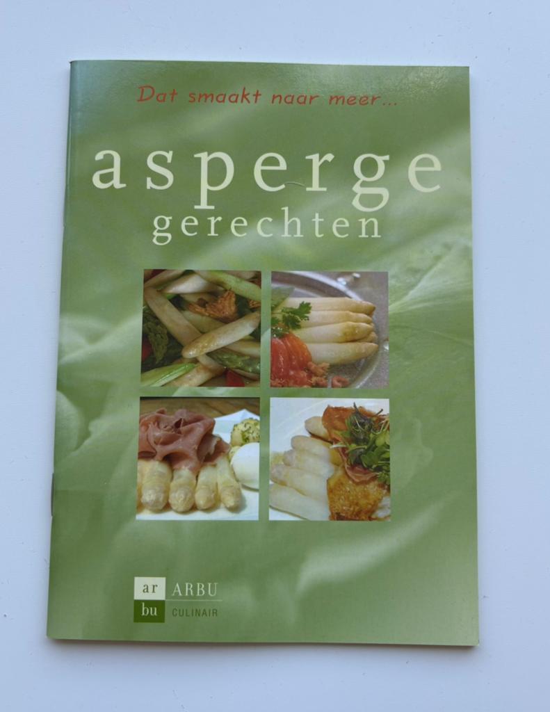 Kookboekje aspergerecepten van Arbu Culinair, Ophalen of Verzenden, Zo goed als nieuw