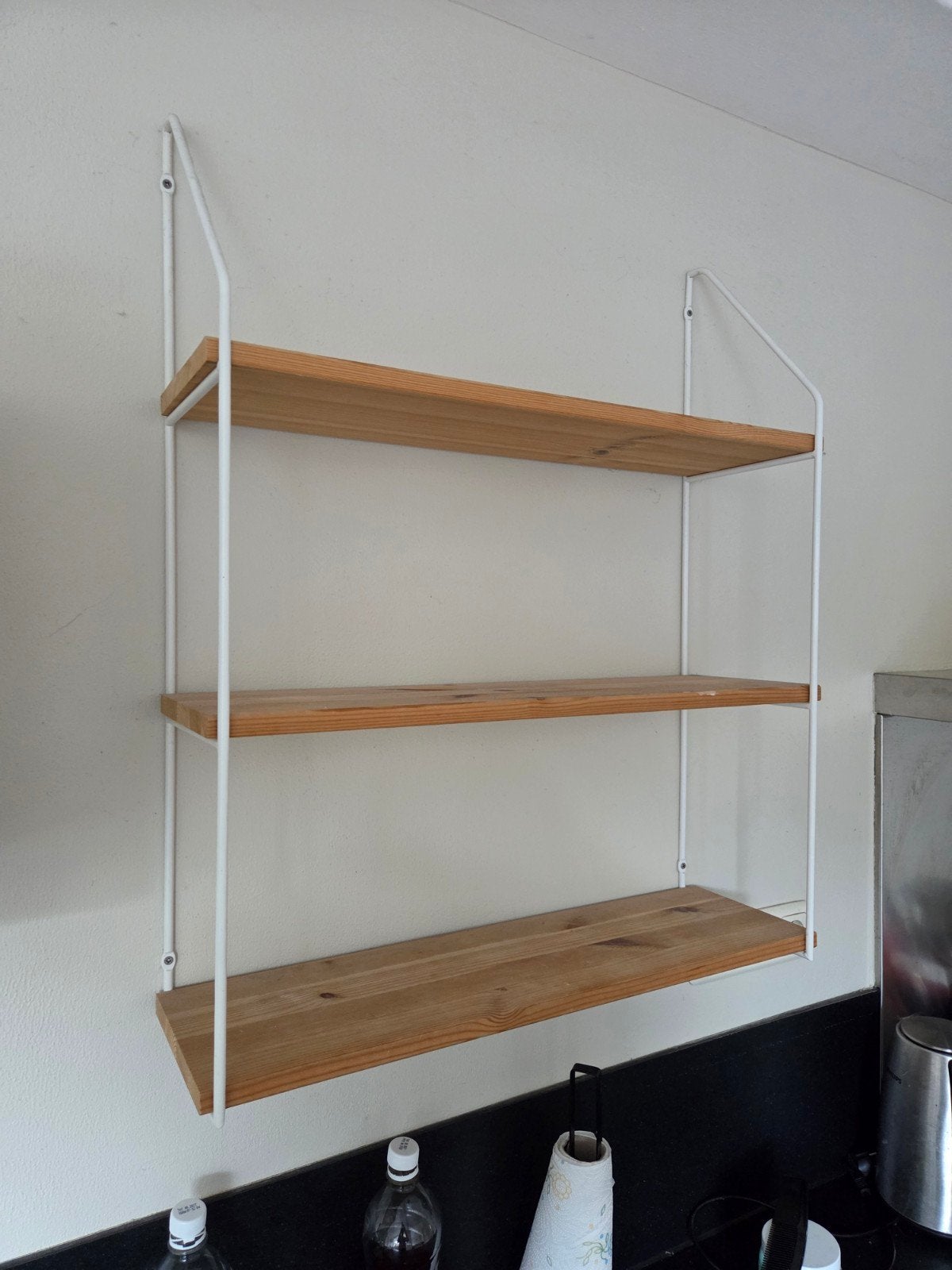 Jysk HEJSAGER wandrek/ wandplank wit/eiken, Huis en Inrichting, Woonaccessoires | Wandplanken en Boekenplanken, Ophalen, Gebruikt