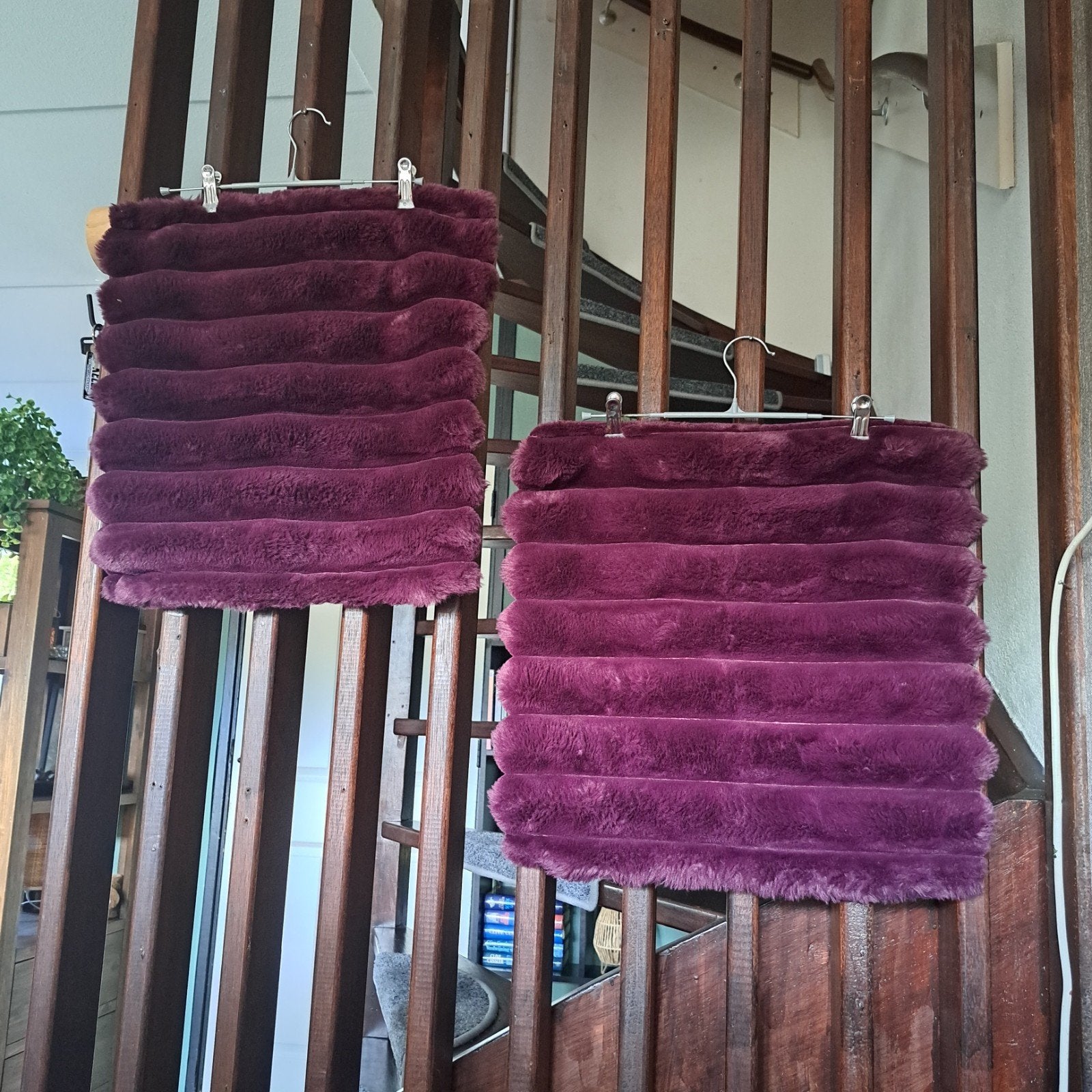 Zachte paarse kussenslopen / hoezen, set van 2, Huis en Inrichting, Ophalen, Gebruikt, 50 tot 100 cm, Paars