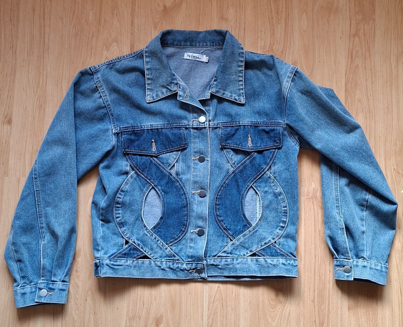 FLAM Mode spijkerjack met uniek design, Kleding | Dames, Blauw, Ophalen of Verzenden, Maat 36 (S), FLAMMode