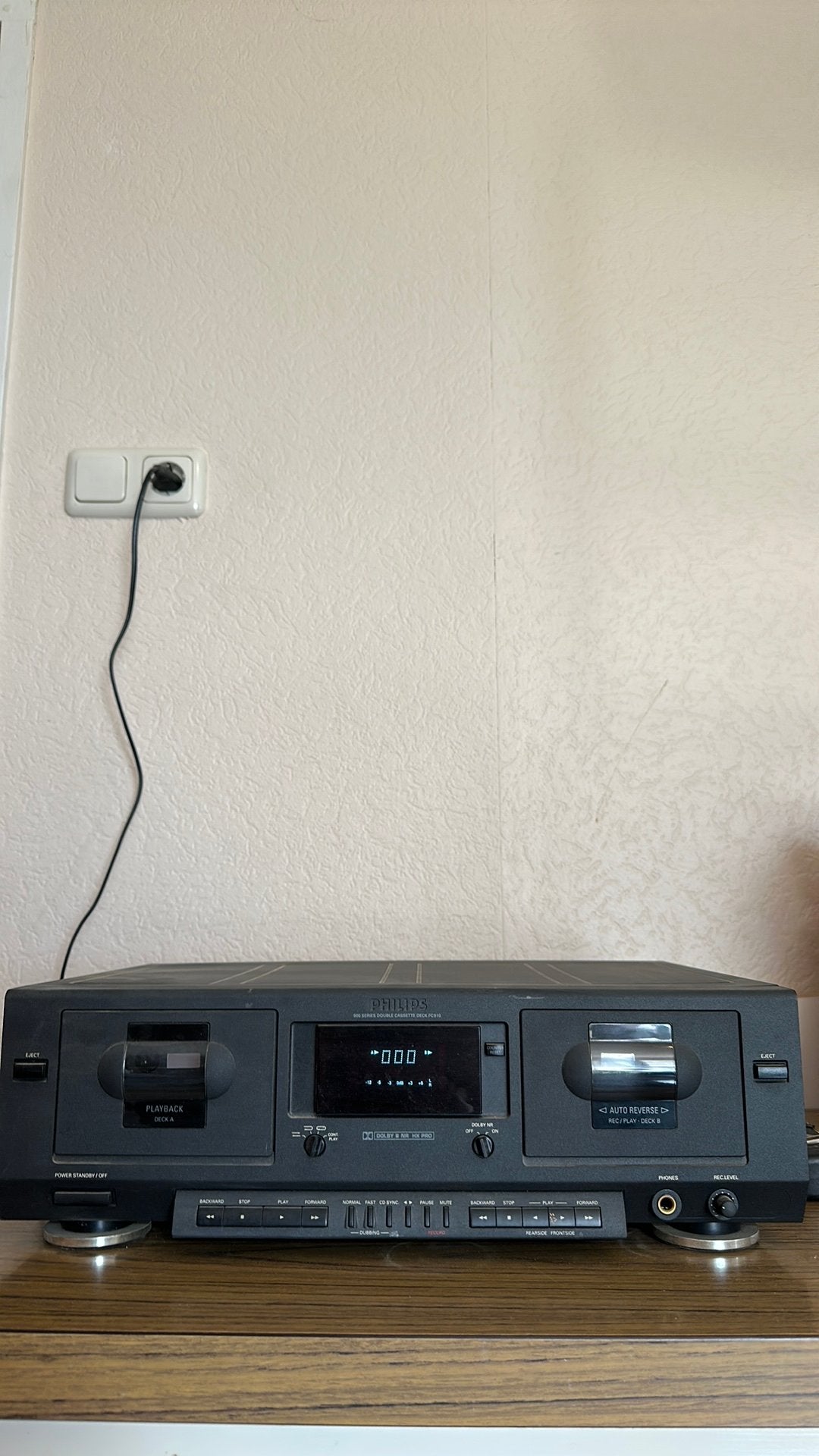 Cassette Deck Philips FC910, Audio, Tv en Foto, Cassettedecks, Ophalen of Verzenden, Dubbel, Philips