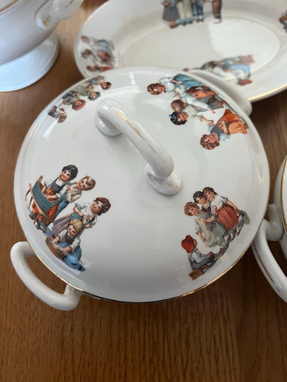 Antiek kinderservies - Made in Holland, Antiek en Kunst, Antiek | Servies los, Ophalen of Verzenden