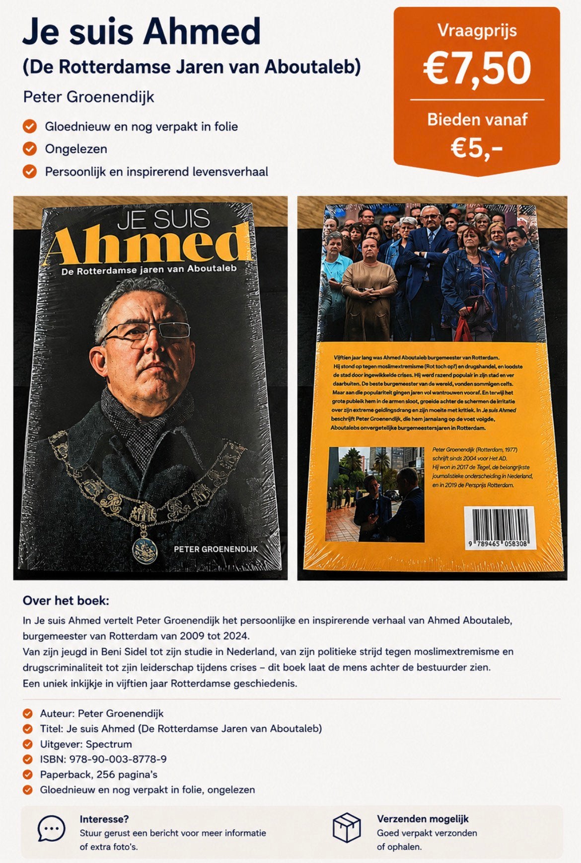 Je Suis Ahmed: De Rotterdamse jaren van Aboutaleb, Ophalen of Verzenden, Nieuw, Politiek