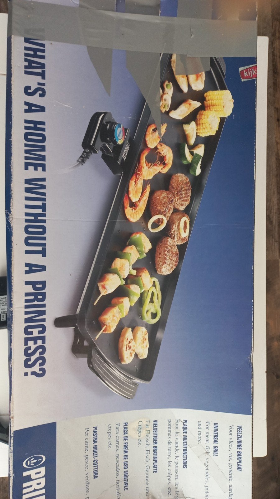 Grillplaat Princess 102203 Table Grill Master XL, Ophalen, Zo goed als nieuw, 8 personen of meer