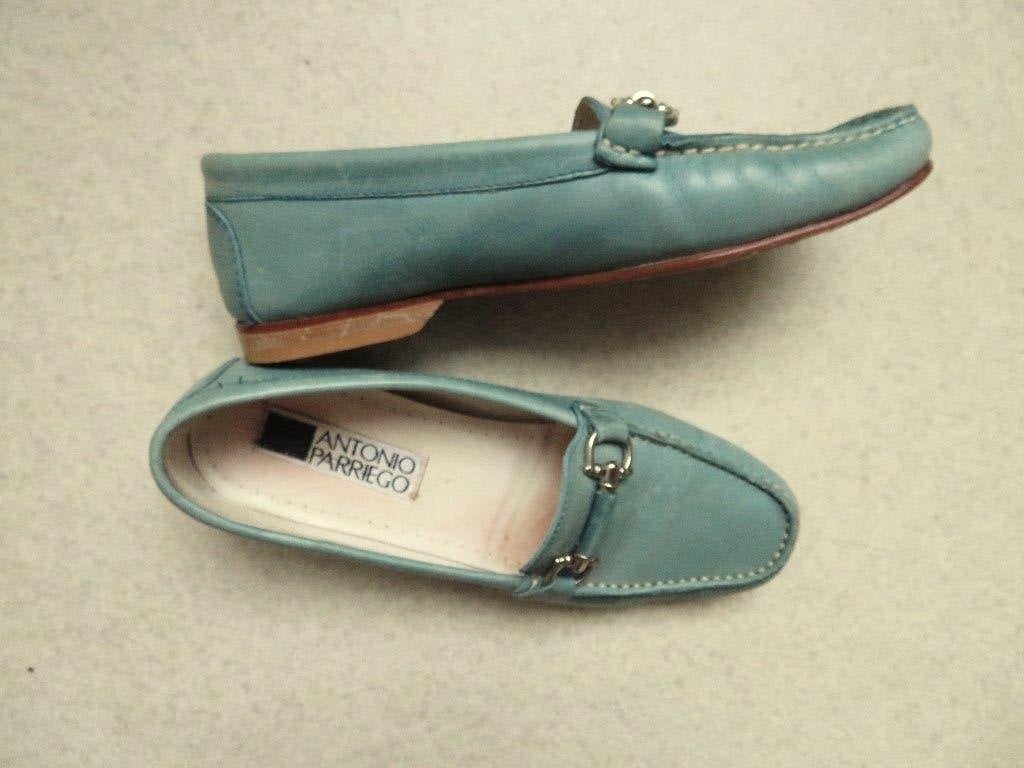 ANTONIO PARRIEGO schoenen loafers blauw leer maat 36, Blauw, Ophalen of Verzenden, Zo goed als nieuw, Antonio Parriego