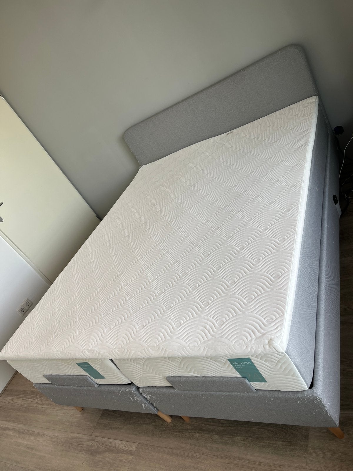 Tempur elektrische boxspring 160x200 cm, Ophalen, Gebruikt, Tweepersoons, 200 cm