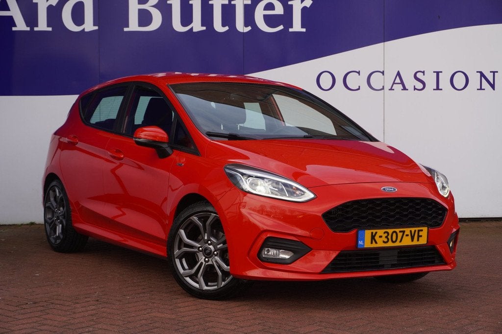 Ford Fiesta 1.0 EcoBoost 125 PK Hybrid ST-Line ZOMER AKTIE !, Auto's, Ford, Voorwielaandrijving, Gebruikt, Automatische klimaatregeling