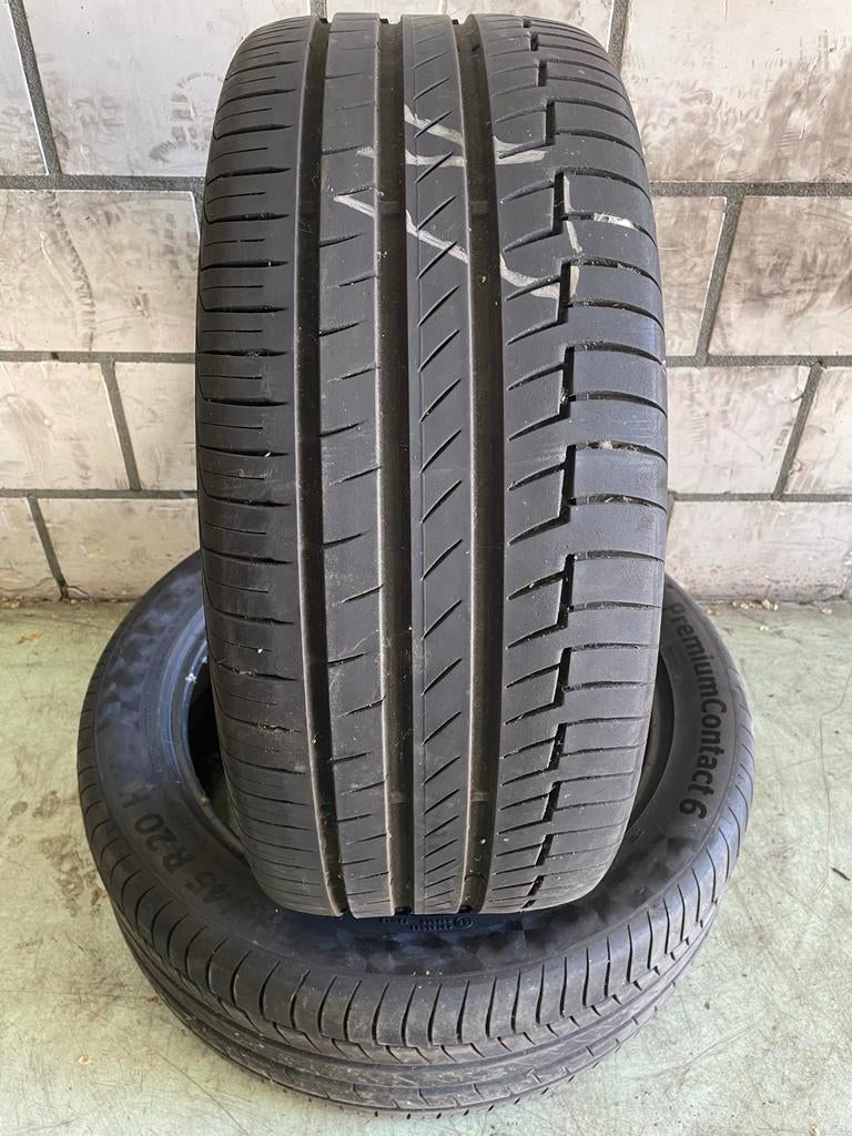 Set van 2 Continental PremiumContact 6 zomerbanden 255/45R20, Gebruikt, 255 mm, Ophalen of Verzenden, Berkvens