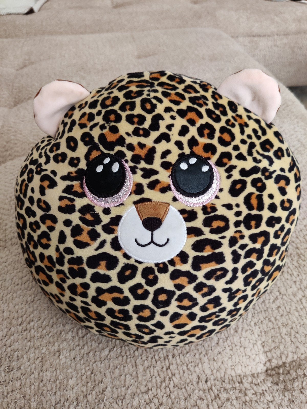 Ty Squish-a-Boos Livvie Luipaard knuffel 30 cm, Overige typen, Ophalen of Verzenden, Middelgroot (20 tot 80 cm), Bruin