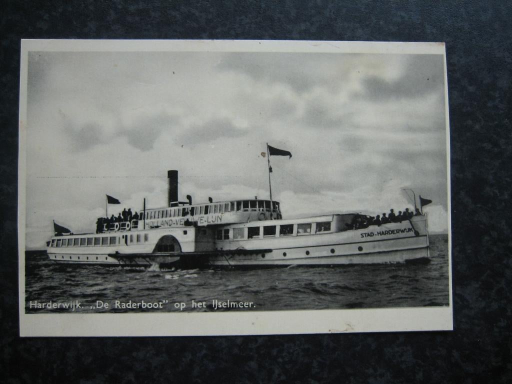HARDERWIJK Raderboot Stad Harderwijk op IJsselmeer 1942, Ophalen of Verzenden, 1940 tot 1960, Gelderland