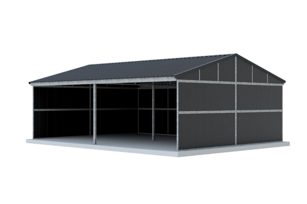 Onderhoudsvrije schuilstal 8 x 6m met zadeldak paarden, Ophalen, Nieuw