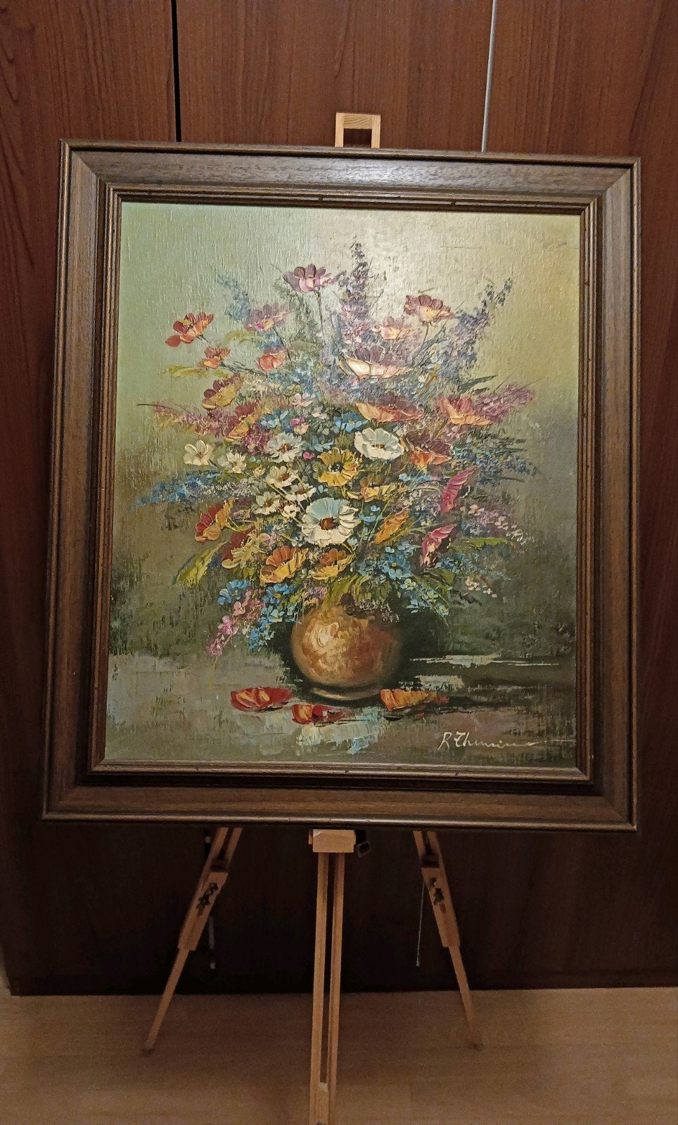 Bloemenstilleven geschilderd van Rick Theunissen, Acrylverf, Doek, Ophalen of Verzenden, Klassiek
