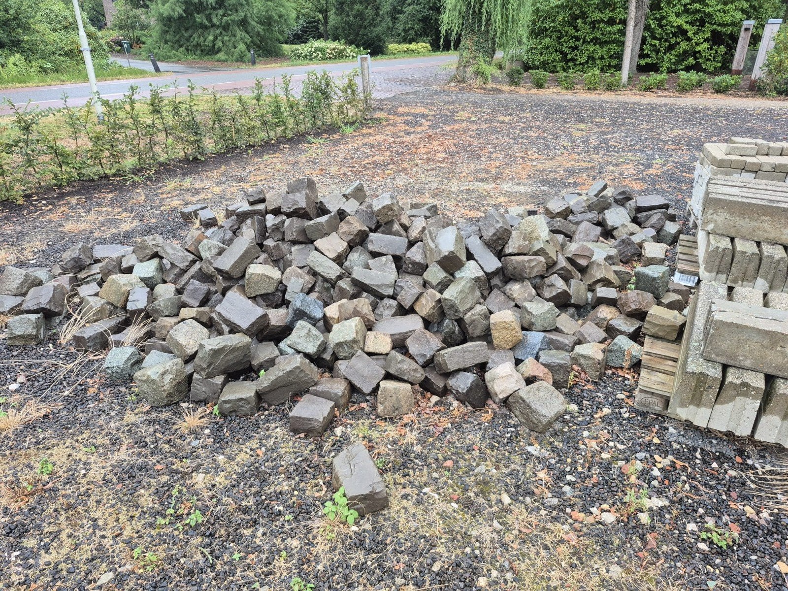 Oude kinderkoppen - Natuursteen bestrating, Tuin en Terras, Ophalen, Gebruikt, Overige typen, Natuursteen