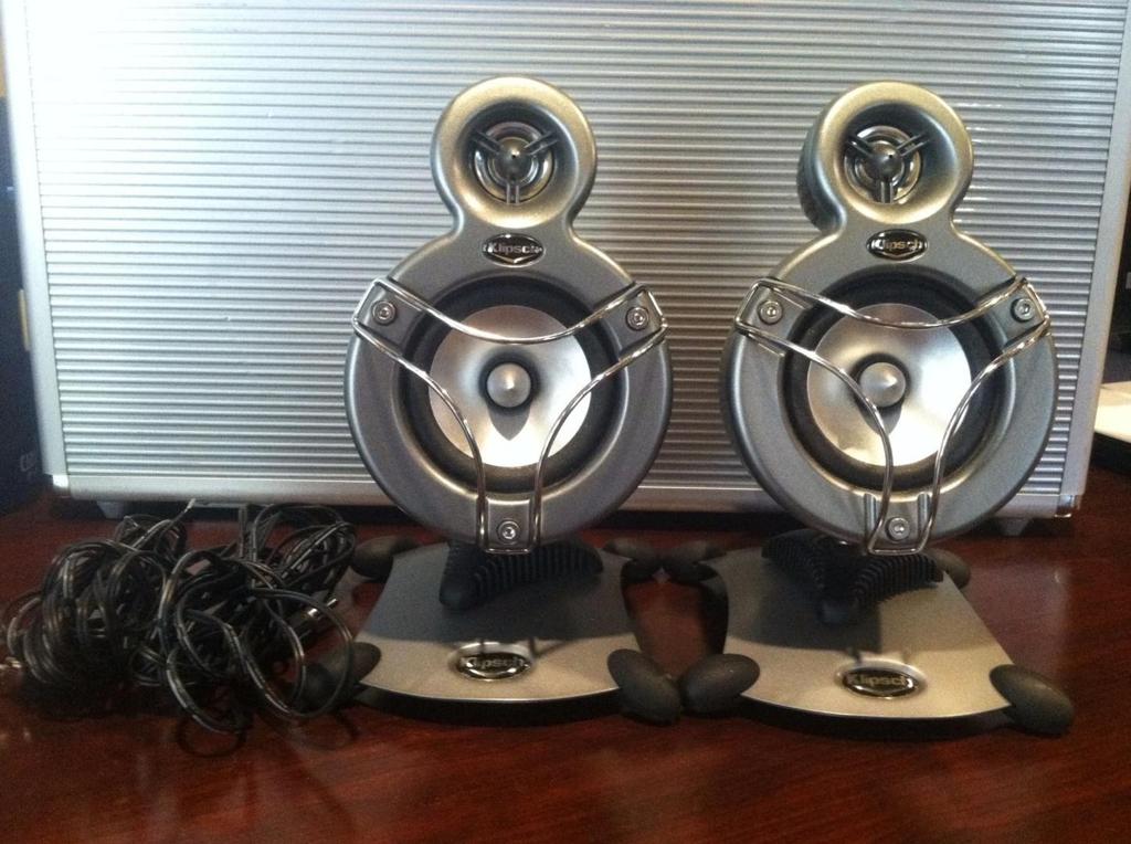 Top geluid.  Klipsch 2.1 set  muziek, pc, tv, films, Computers en Software, Pc speakers, Zo goed als nieuw, Ophalen of Verzenden