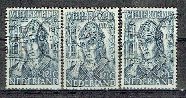 Nederland 1939 nr. 324 Willibrordes ROTTERDAM 3X, Verzenden, Gestempeld, Overige thema's