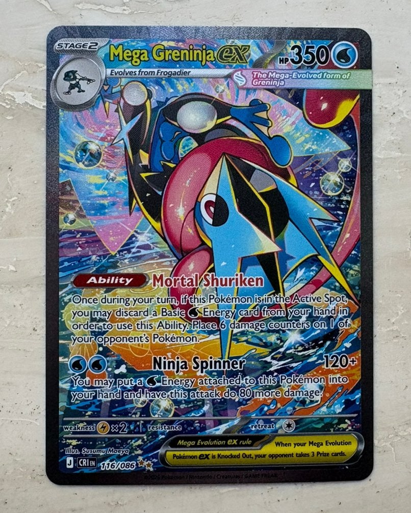 Mega Greninja ex - 116/086 - SIR - Chaos Rising, Ophalen of Verzenden, Zo goed als nieuw