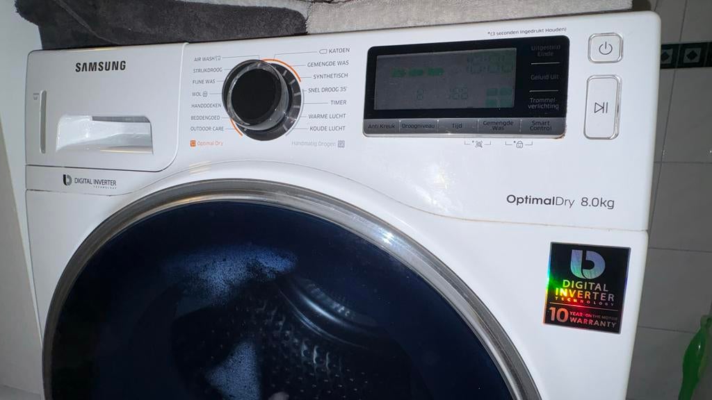 Samsung OptimalDry 8.0kg warmtepompdroger, Witgoed en Apparatuur, Ophalen, Gebruikt, 8 tot 10 kg, Voorlader