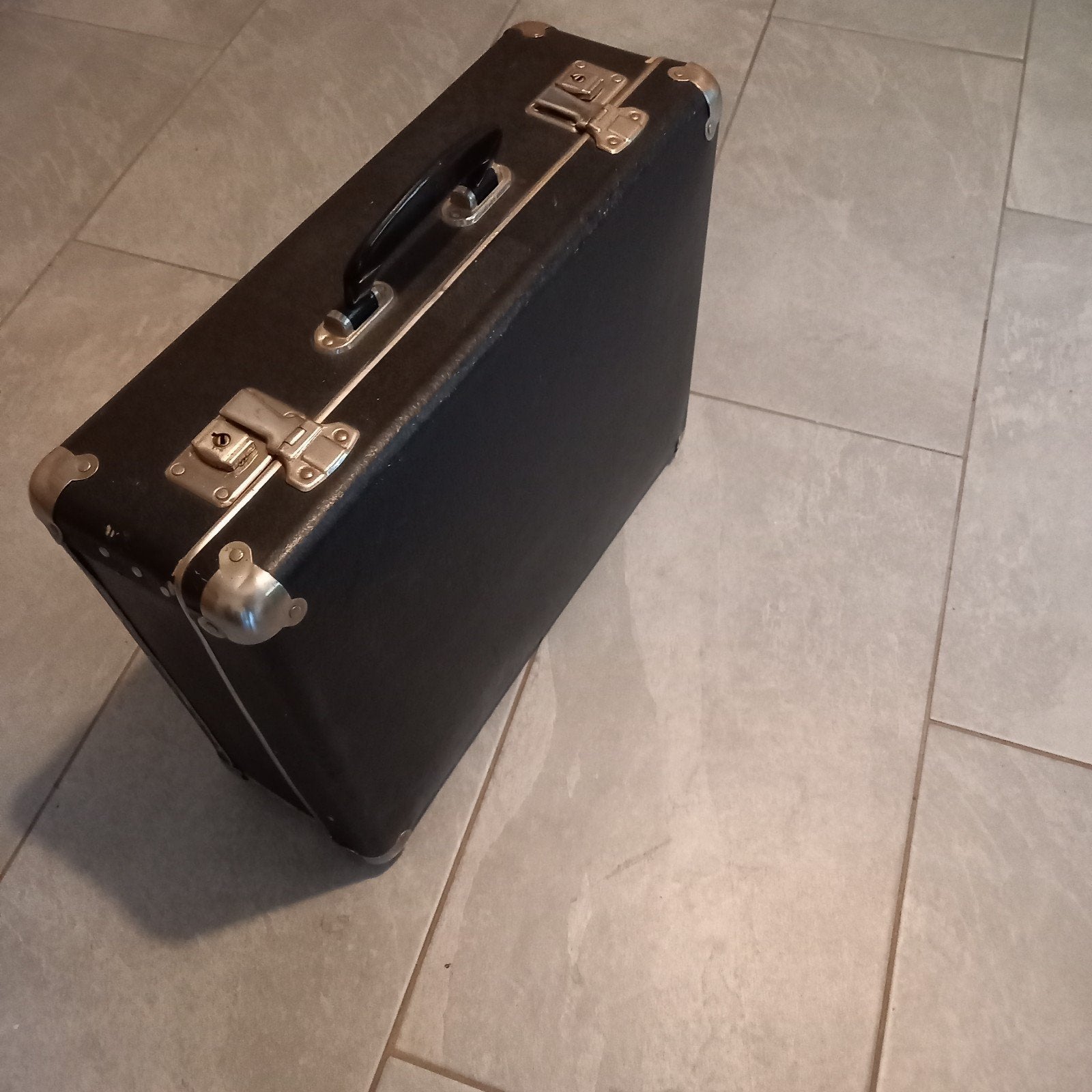 Antieke/Vintage koffer met slotje zonder sleutel, Ophalen of Verzenden