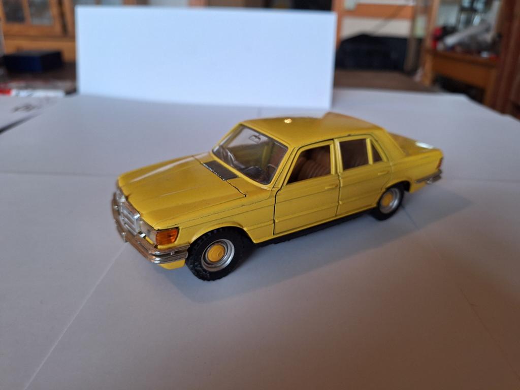 Mebetoys Mercedes 280 SE 1:28 W116 Mattel, Ophalen of Verzenden, Gebruikt, Auto, Overige merken