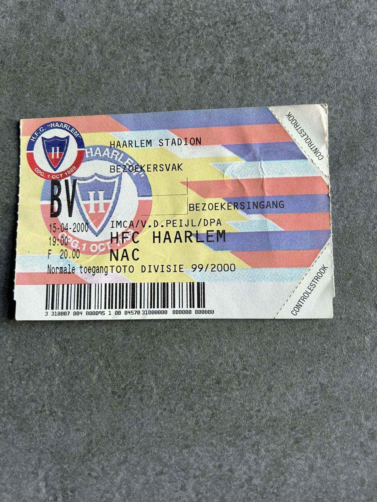 HAARLEM - NAC ticket, Verzamelen, Sportartikelen en Voetbal, Ophalen of Verzenden, NAC Breda, Overige typen