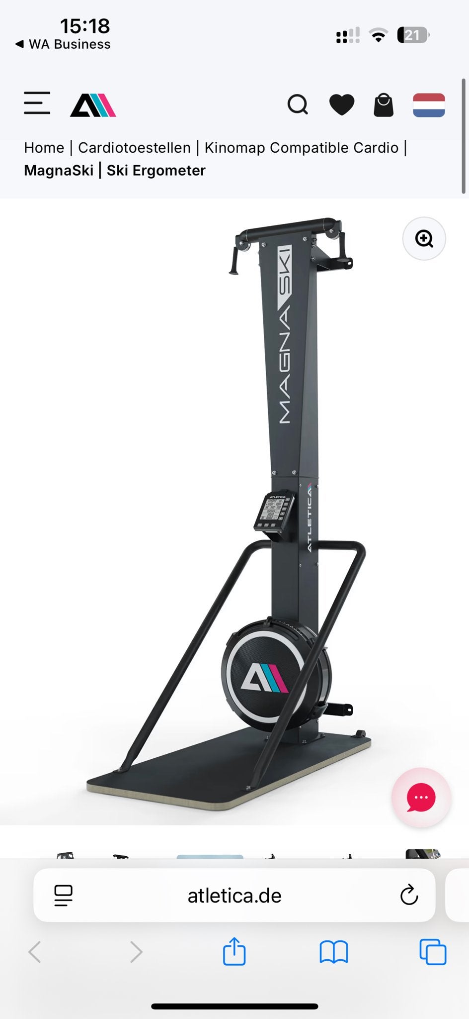 Zo goed als nieuwe Athletica ski trainer, Sport en Fitness, Fitnessmaterialen, Ophalen, Athletica, Overige typen, Athletica