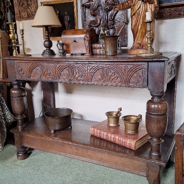 17e eeuwse Engelse console / sidetable., Antiek en Kunst, Ophalen of Verzenden