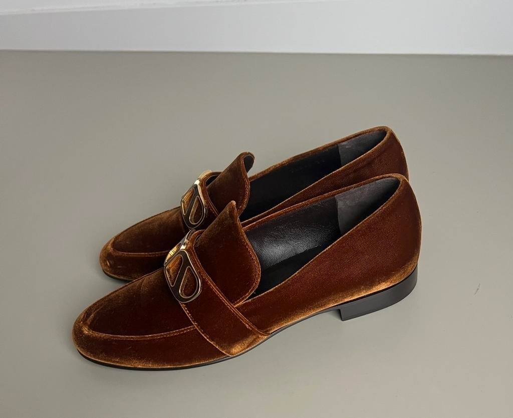 Skorpios fluwelen leren loafers, Kleding | Dames, Schoenen, Bruin, Instappers, Nieuw, Ophalen of Verzenden