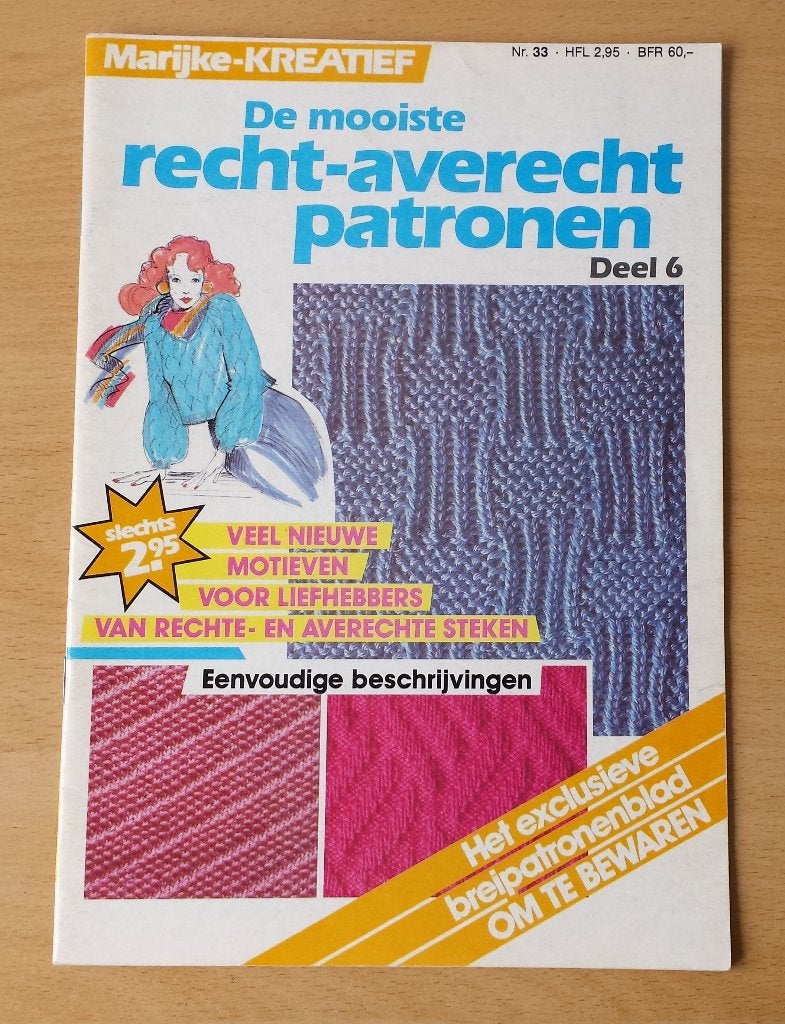 Breien - Marijke -De Mooiste Recht-Averecht Patrn. - nr. 33, Hobby en Vrije tijd, Gebruikt, Marijke, Ophalen of Verzenden, Breien
