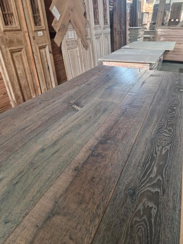 Eiken vloer geborsteld geolied antiek verouderd! LEGKLAAR!, Ophalen of Verzenden, Nieuw, 75 m² of meer, Parket