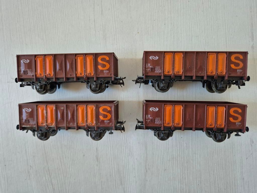4 Roco H0 NS hogebakwagons 4311, Hobby en Vrije tijd, Modeltreinen | H0, Gebruikt, Gelijkstroom, Wagon, Ophalen of Verzenden