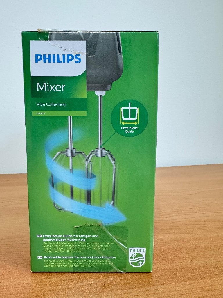PHILIPS, HR3741, Hand mixer, 4 liter of meer, Ophalen of Verzenden, 3 snelheden of meer
