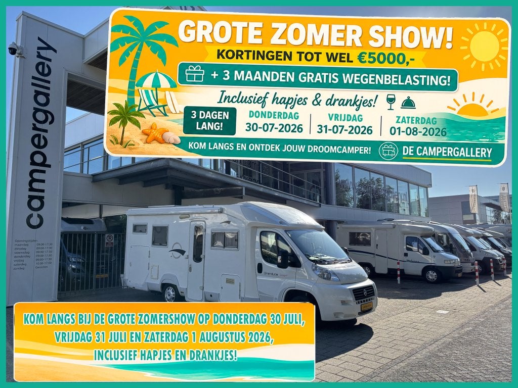 Roller Team Granduca Garage P DWARSBED XXL-GARAGE TREKHAAK, Overige merken, Ringverwarming, Fiat, Bedrijf