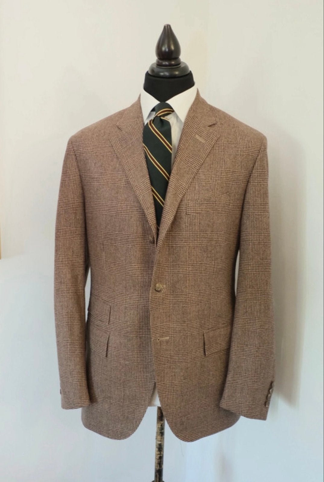 Ralph Lauren Prince of Wales Pak - Wol & Kasjmier - Maat 54, Ophalen of Verzenden, Nieuw, Maat 52/54 (L), Bruin