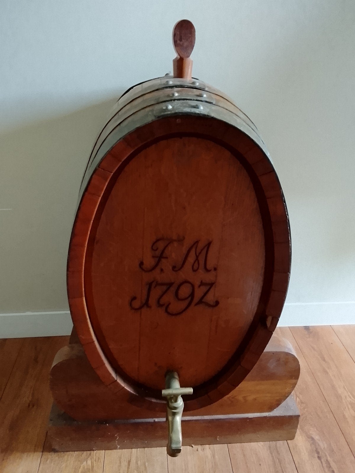 Antiek houten vat 4711 Ferdinand mulhens"F.M. 179Z", Antiek en Kunst, Ophalen