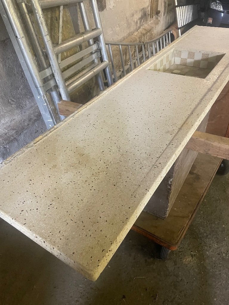 Granito aanrechtblad uit Piet Zwart keuken, Ophalen, Gebruikt, Meerkleurig, 200 cm of meer