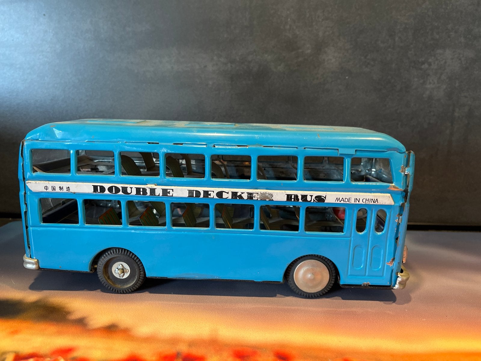 Vintage Blikken Dubbeldekker Bus - Made in China, Ophalen of Verzenden