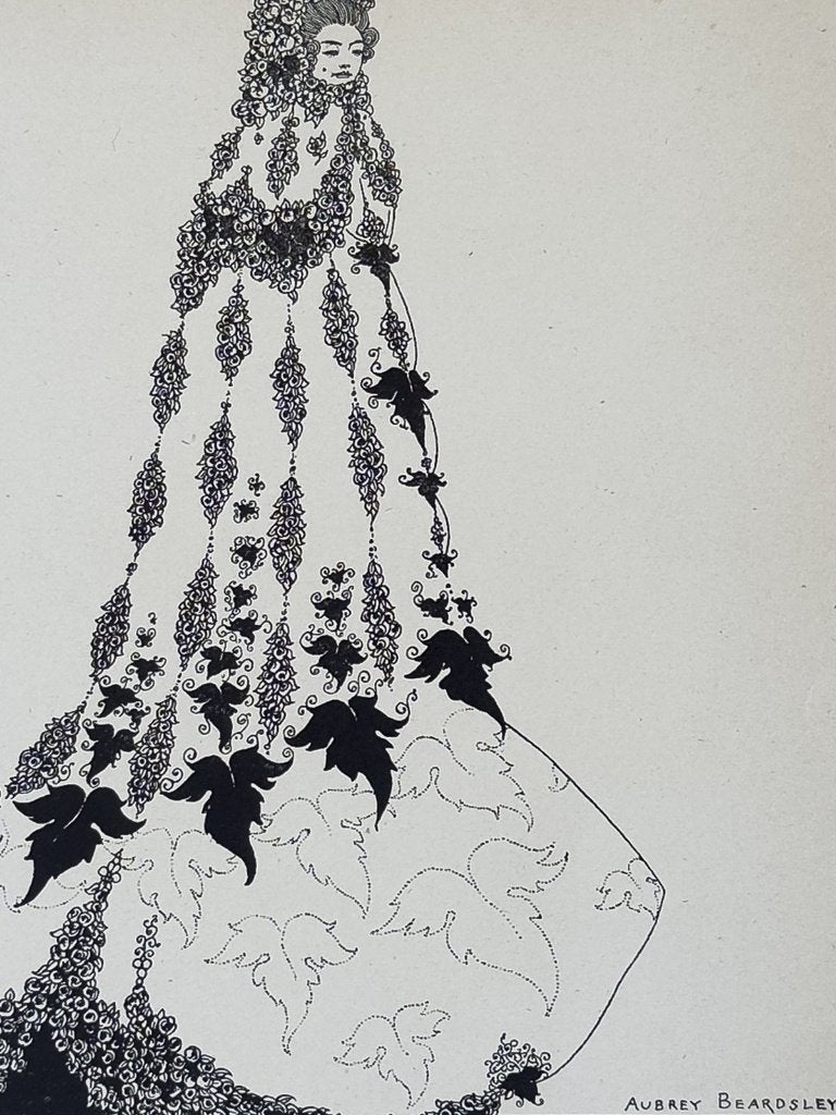 Aubrey Beardsley - Originele print 1920, Ballet Costume, 40 cm, Verzenden, Overige technieken, Mode