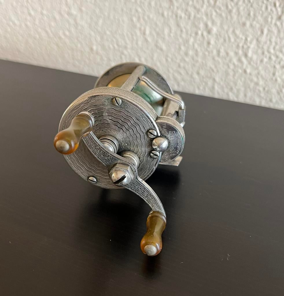 Vintage Pflueger Summit 1923-1926 baitcasting visreel  molen, Ophalen of Verzenden, Gebruikt, Molen