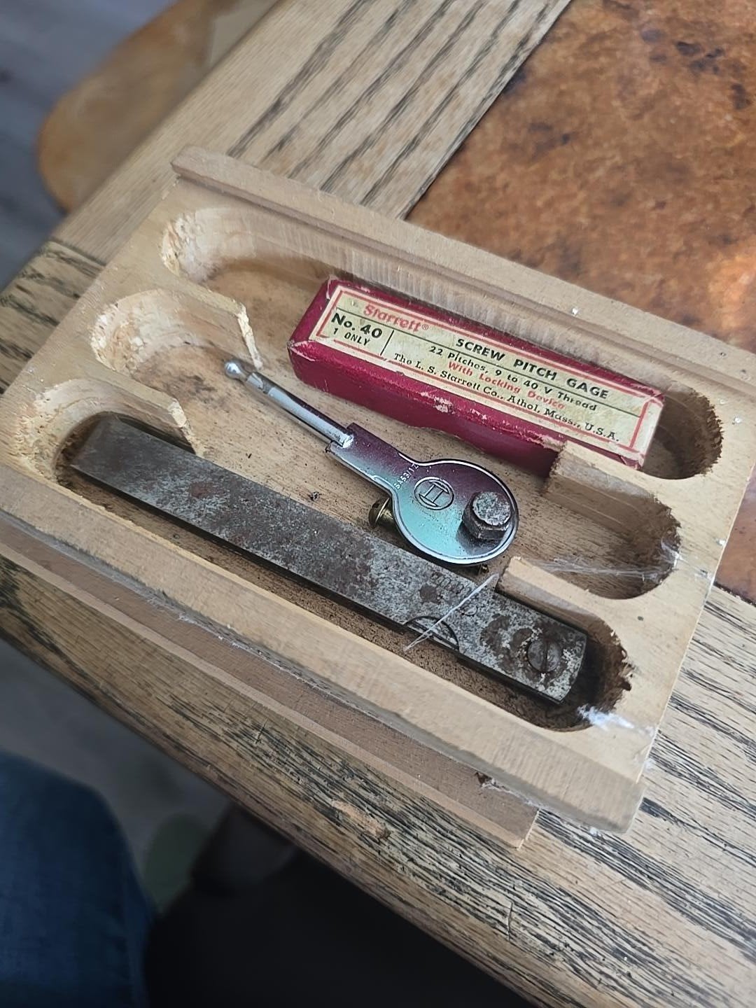 Starrett No. 40 Schroefdraadmeter -Vintage precisiegereedsch, Antiek en Kunst, Ophalen of Verzenden
