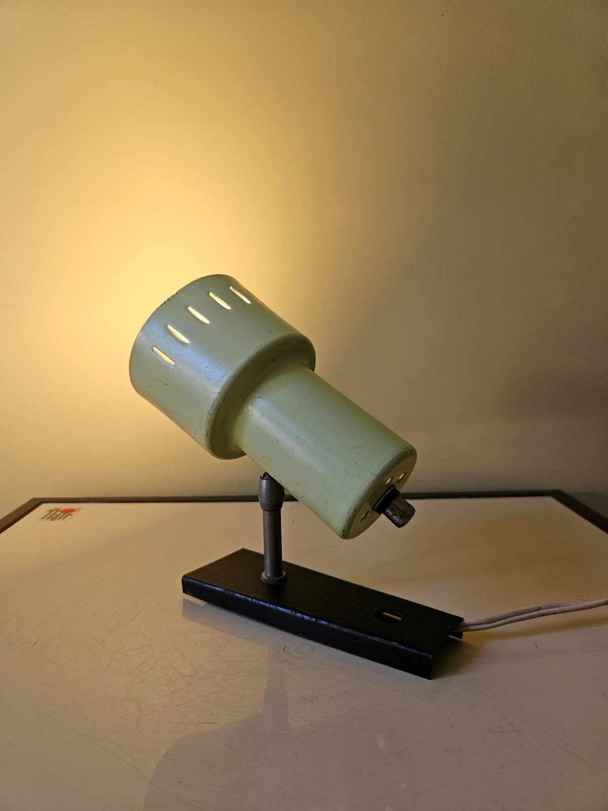 Vintage Groen Wandlampje Jaren '70 - Industriële Stijl, Ophalen of Verzenden