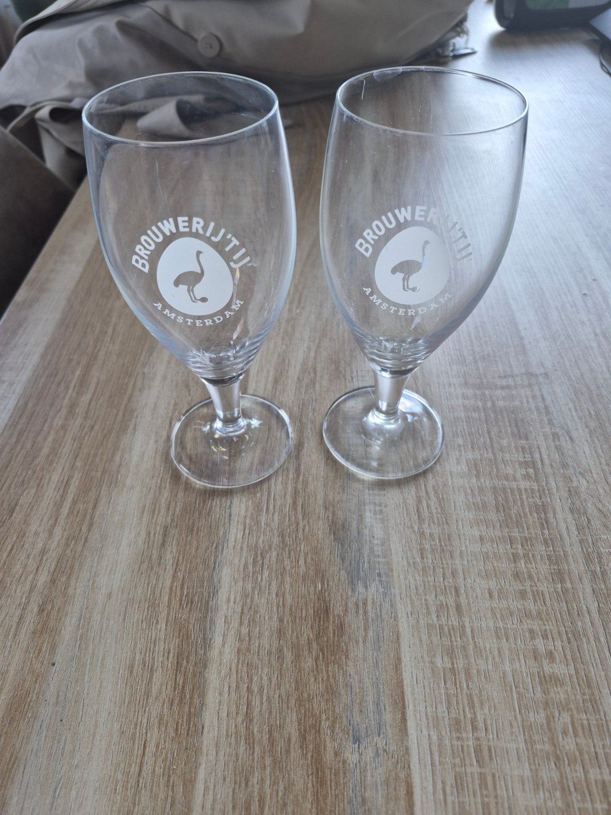 Brouwerij 't IJ Bierglazen - Set van 2, Ophalen of Verzenden, Zo goed als nieuw, Overige merken, Glas