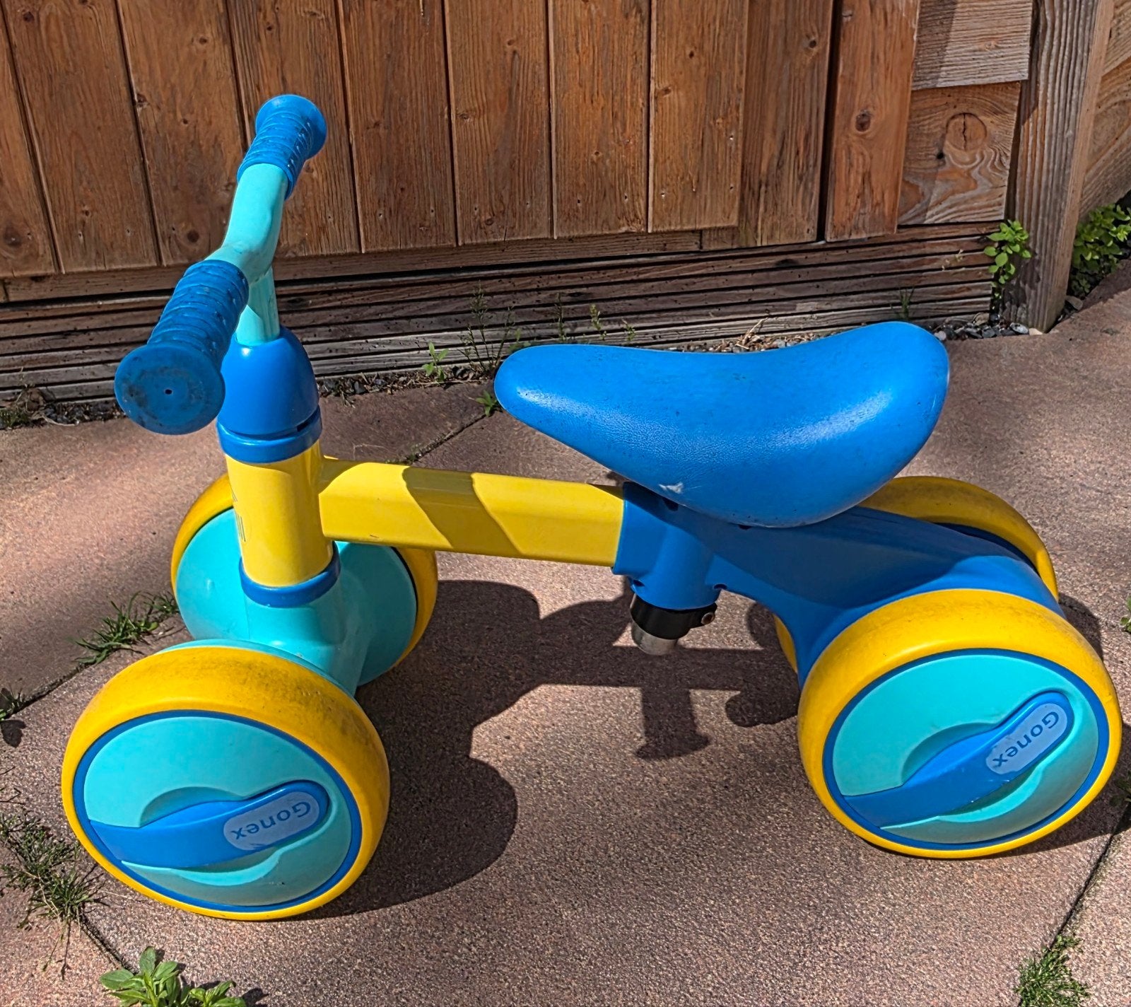 Gonex Loopfiets voor Kinderen - Blauw/Geel, Ophalen, Gebruikt, Loopfiets