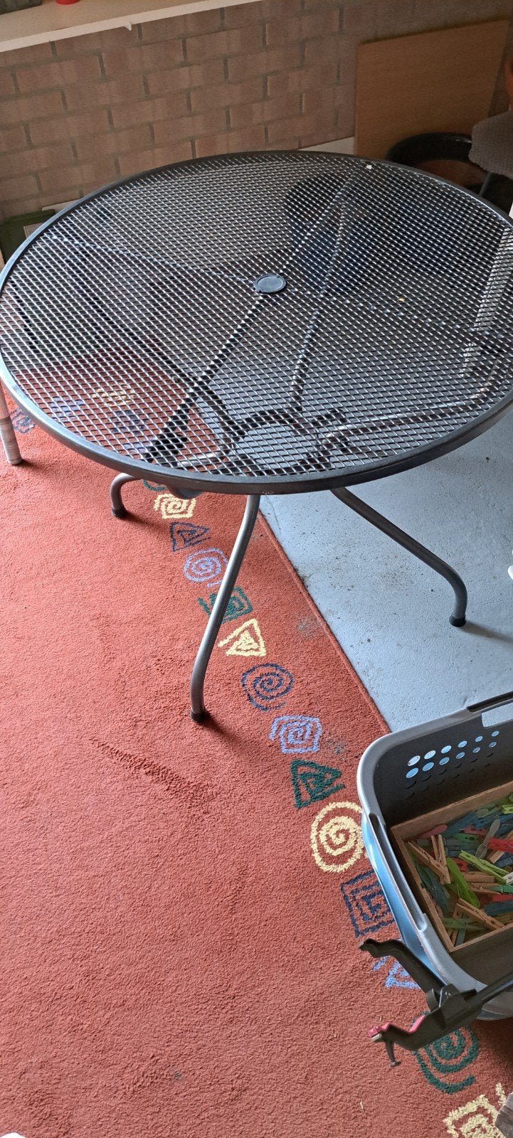Tuintafel zgs !, Ophalen, Gebruikt, Rond, Metaal