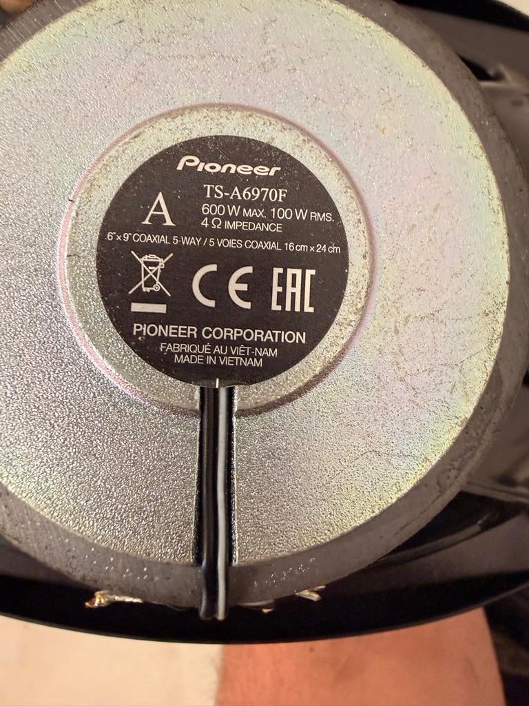 Pioneer TS-A6970F 600W 5-weg Coaxiale Speakers 16x24cm, Auto diversen, Ophalen of Verzenden, Gebruikt