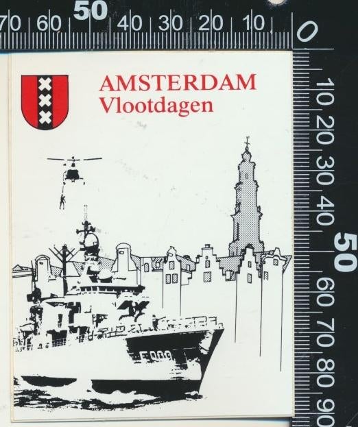 Sticker: Vlootdagen Amsterdam, Ophalen of Verzenden, Zo goed als nieuw, Bedrijf of Vereniging